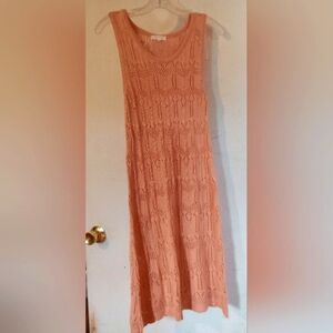 ULTRA FLIRT Sz. XL‎ Knit Sweater Dress Sleeveless  Peach
